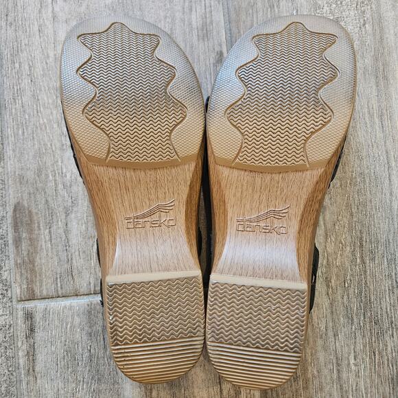 Dansko Season Sandals Women’s 40 US 9.5-10 Black Leather Comfort Platform Shoe - Picture 7 of 11